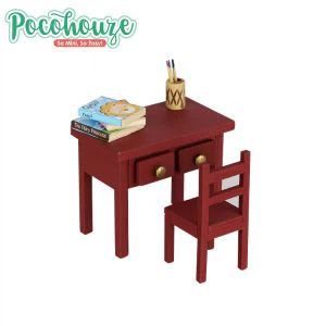 Kit de móveis em miniatura para mesa e cadeira