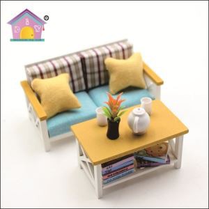 Kit miniatura de móveis de madeira
