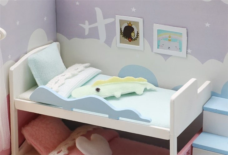 Hongda Miniature Puzzles Diy Miniaturas Decoracion Doll House For Girls Model Toy