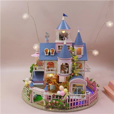 Casa em miniatura em miniatura de casa modelo em escala de cidade Hongda